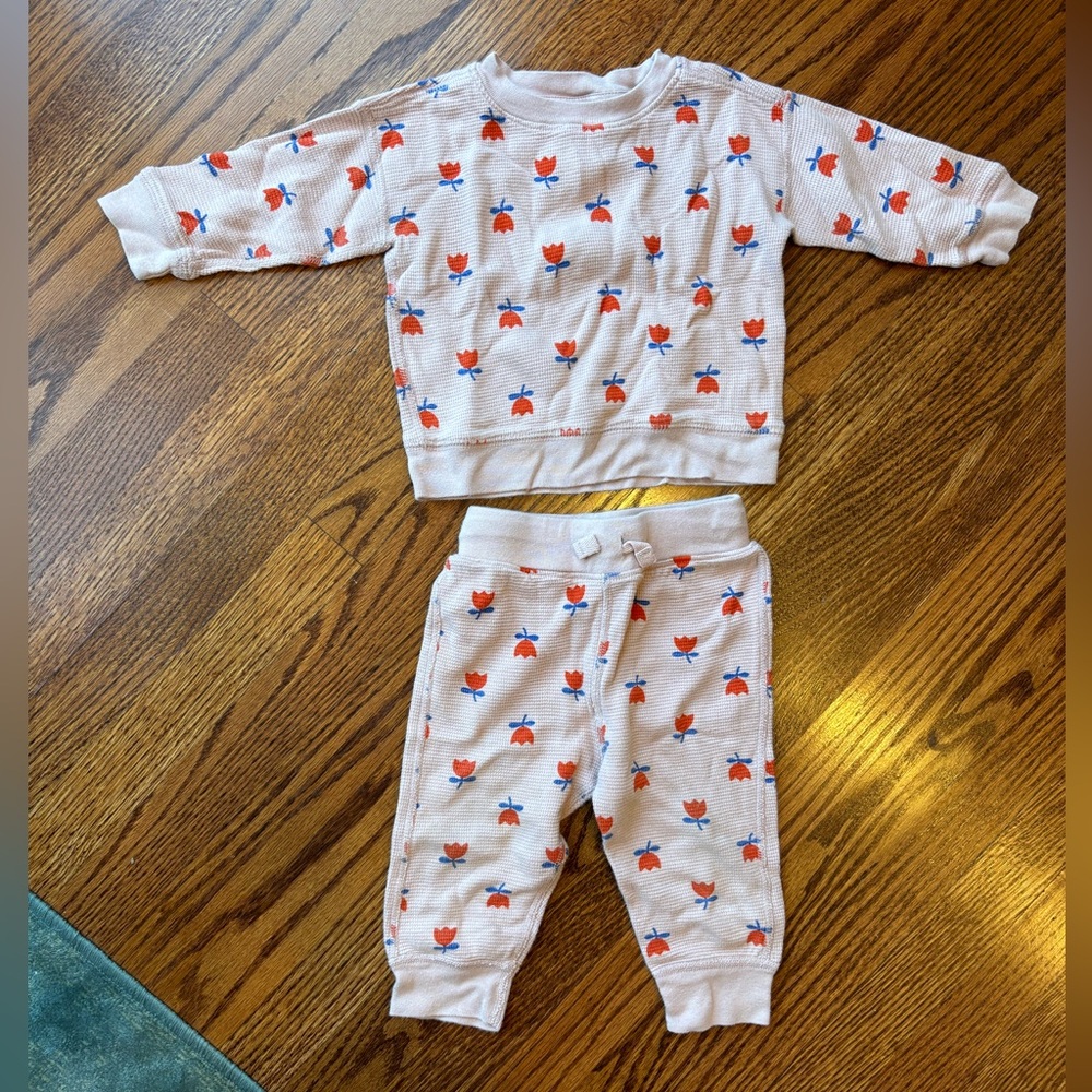 Baby Waffle Knit Top & Pants Set
